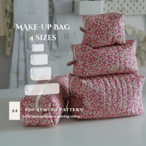 makeup bag set sewing pattern