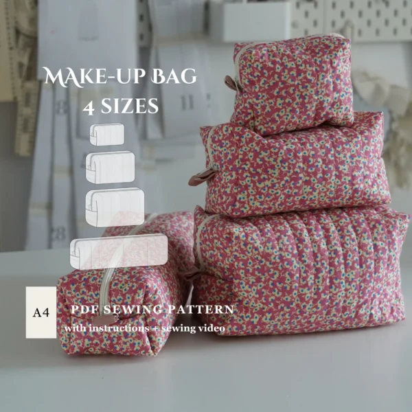 makeup bag set sewing pattern